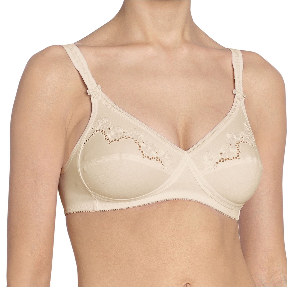 Soutien-gorge Triumph Elasti Cross Nature Sans Armatures - Taille 36B, Couleur Beige, Neuf étiqueté