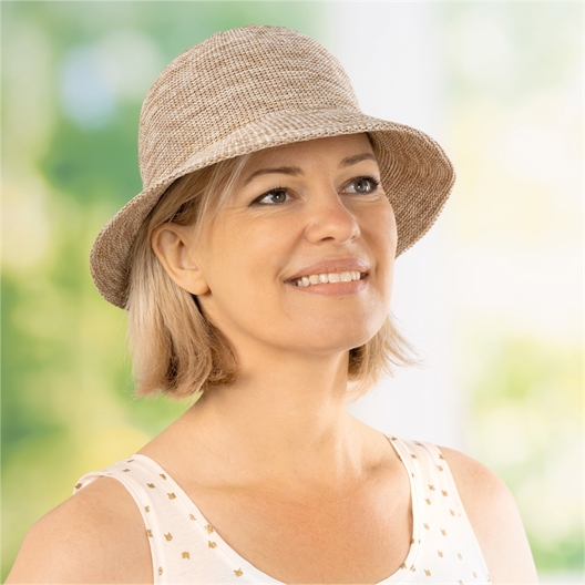Chapeau protection UV camel ou marine