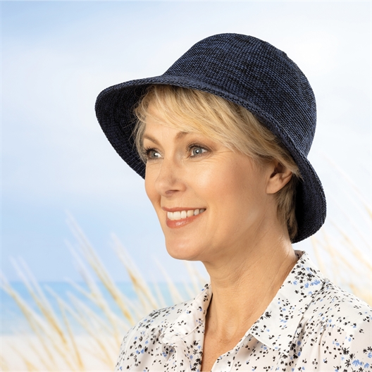 Chapeau protection UV camel ou marine