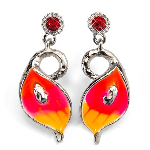 Collier et boucles d'oreilles "Plumes"