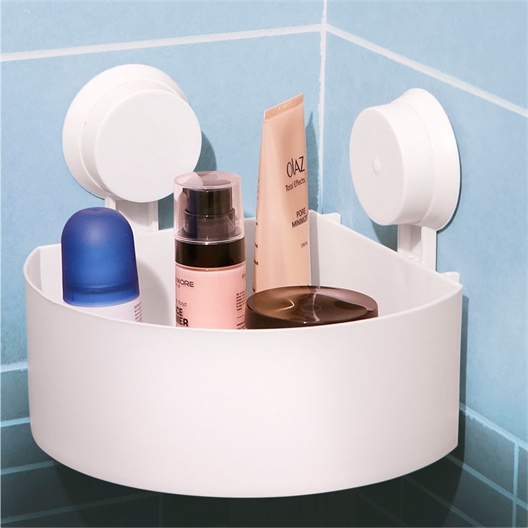 Etagère d'angle à ventouses