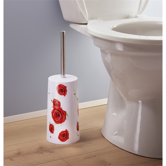 Brosse de toilette imprimé roses