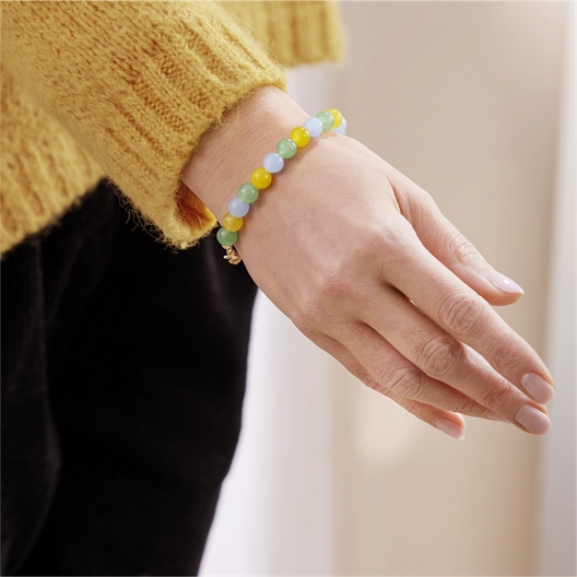 Bracelet mélange pierres foncées