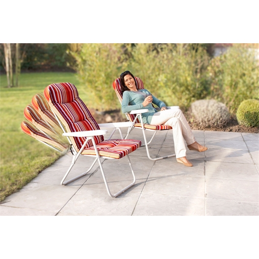 Lot de 2 transats / 2 chaises rayures