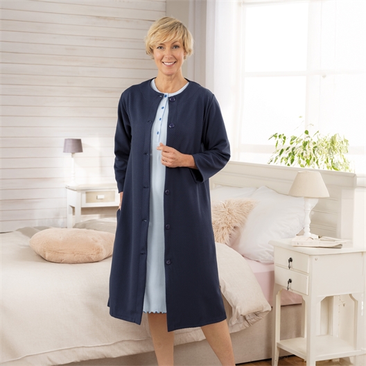 Peignoir matelassé boutons corail tm Marine - taille M