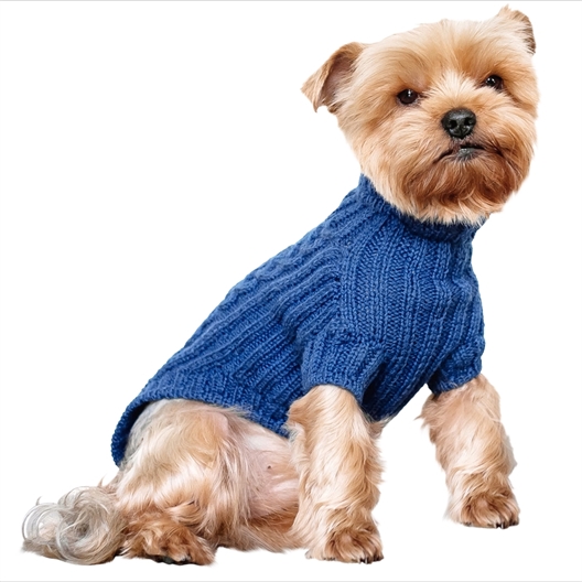 Pull torsadé bleu ou beige