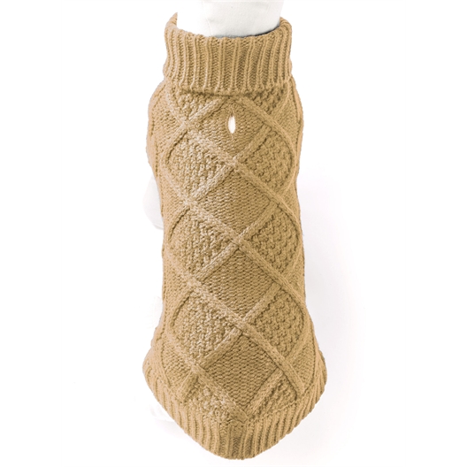 Pull torsadé bleu ou beige