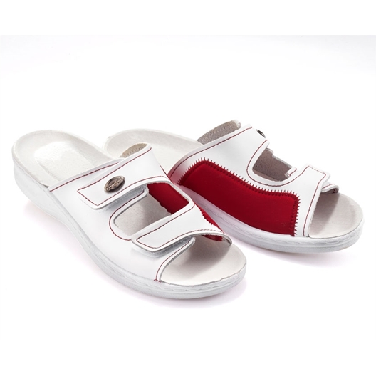 Mules ajustables Blanc