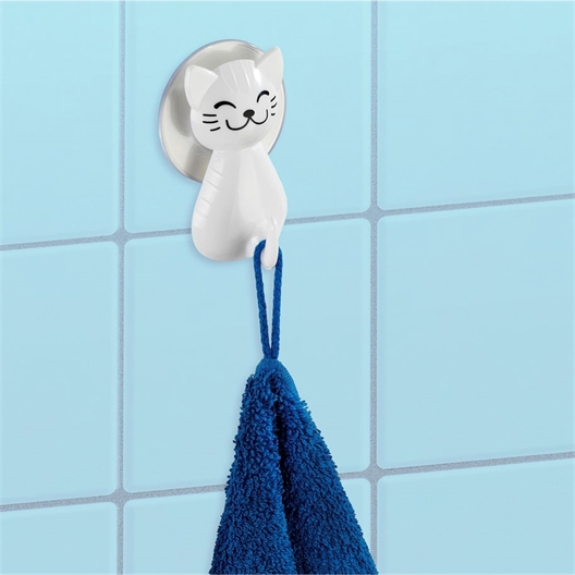 Lot de 2 crochets à ventouse chat