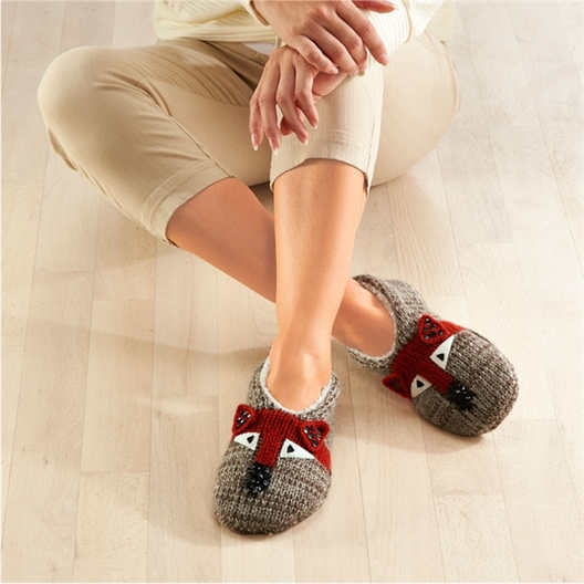 Chaussons d'intérieur renard