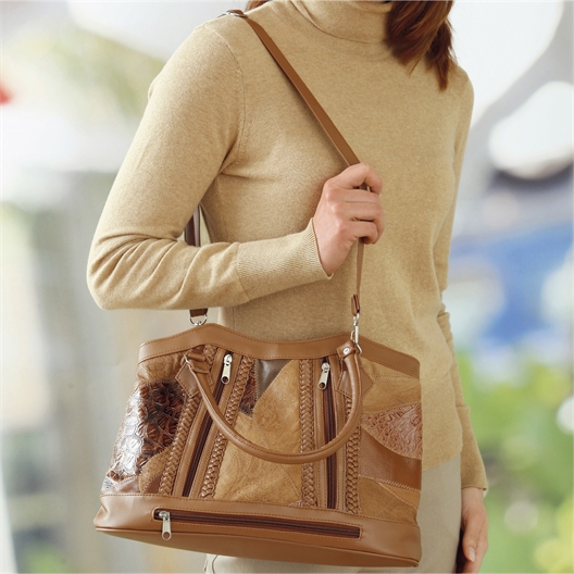 Sac patchwork cuir