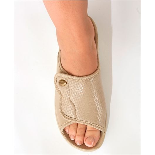 Mules extensibles et ajustables : Marine ou Beige