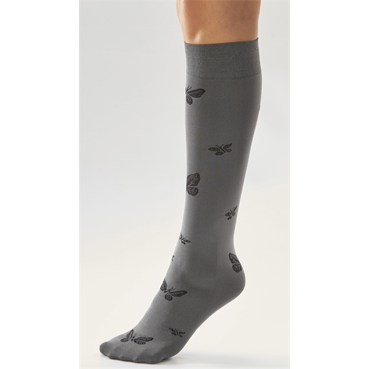 2 paires de mi-bas contention papillons