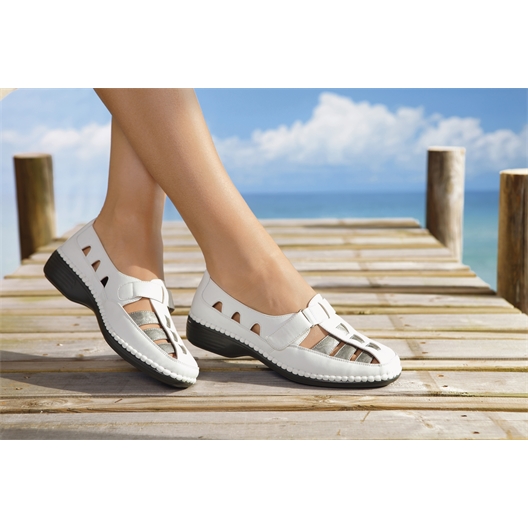 Trotteurs "Élisa" : blanc/argent ou bronze