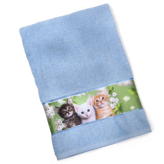 Lot de 3 serviettes éponge chatons