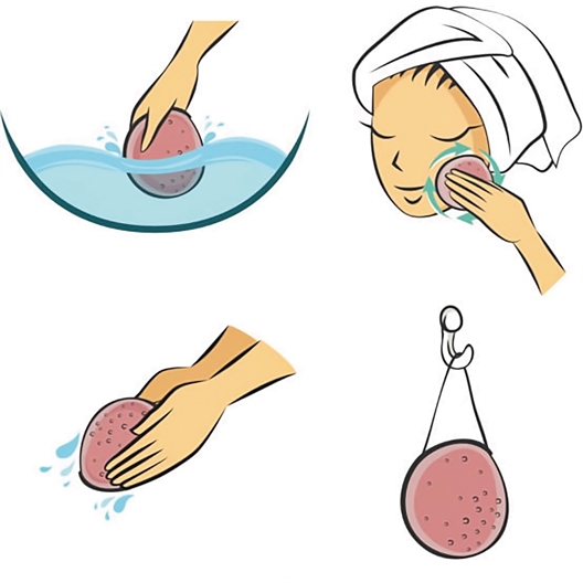 Eponge Konjac Noir, Verte ou Rose