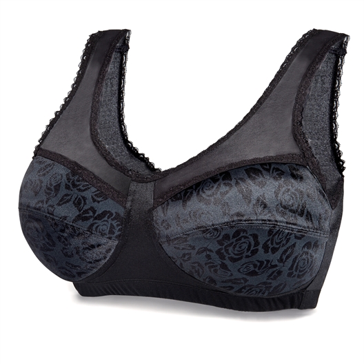 Lot de 2 Satin Bra blanc + noir ou bleu + rose
