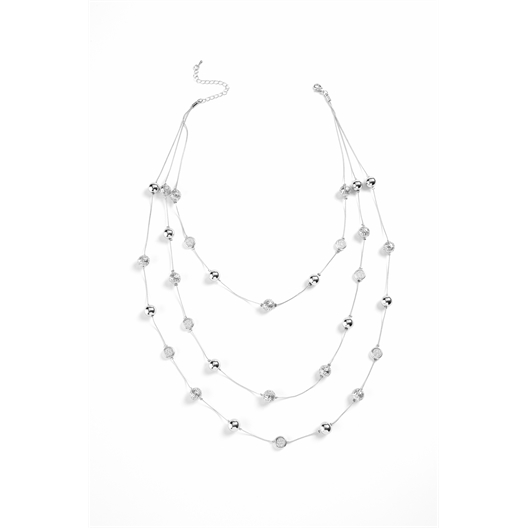 Sautoir doré multirangs