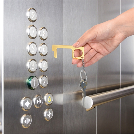 Lot de 2 porte-clefs évite-contamination