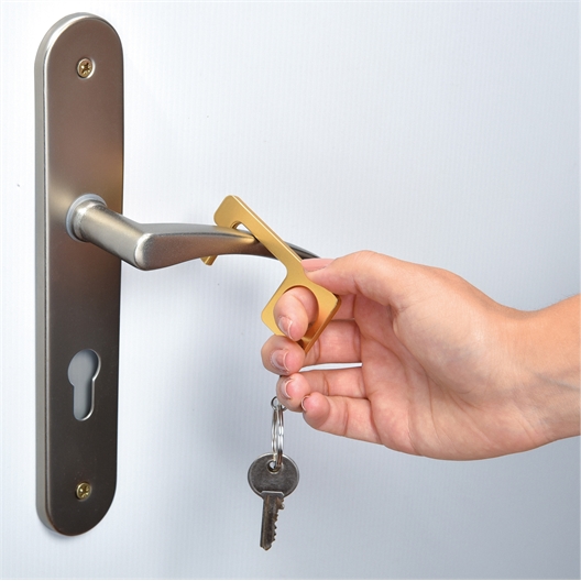 Lot de 2 porte-clefs évite-contamination