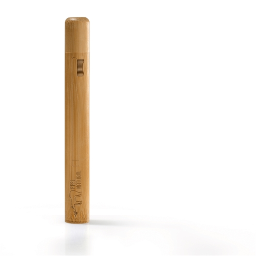 Support ou étui brosse à dents bambou