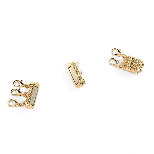 Lot de 2 extenseurs de collier magnétique argenté ou doré