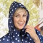 Poncho de pluie zippé Bleu