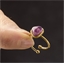 Bague ajustable Améthyste