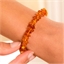 Bracelet / collier ambre orange