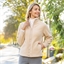 Veste zippée chaude beige