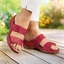 Mules ajourées Mahée Rouge - taille 38