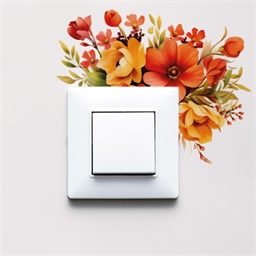 Lot de 2 stickers fleurs interrupteur