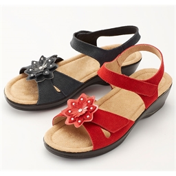 Sandales "Florine" Rouge ou Marine