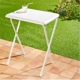 Petite table d'appoint pliante en plastique