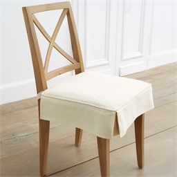 Galette de chaise volants plats Gris