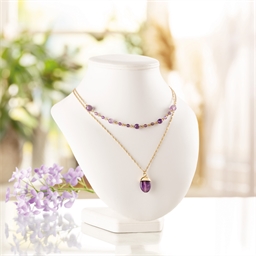 Le collier double rang Améthyste