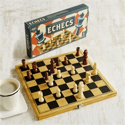 Jeu d'échecs bois vintage
