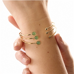 Bracelet fantaisie 3 pierres Aventurine