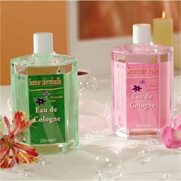 Eau de cologne : rose ou chèvrefeuille