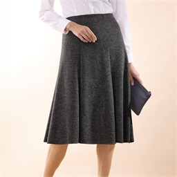 Jupe panneau élastiquée Motifs chevrons anthracite - taille M