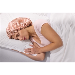 Bonnet de nuit satiné Rose