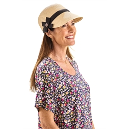 Chapeau tressé cousu Bleu