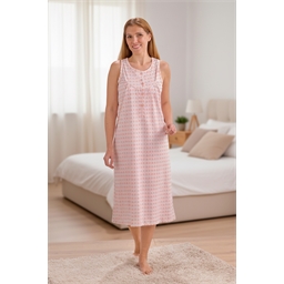 Chemise de nuit imprimée – Cyprus Corail - taille M