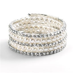 Bracelet multirang perles et strass