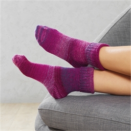 Chaussettes d'intérieur laine Violet ou Gris