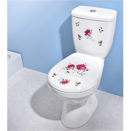 Sticker roses WC