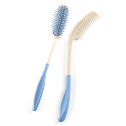 Brosse + peigne long manche