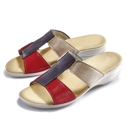 Mules confort Rouge/beige - taille 36