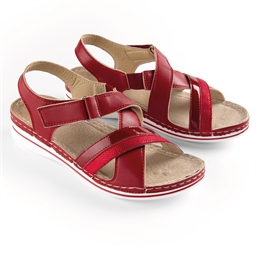 Sandales "Célia" Rouge