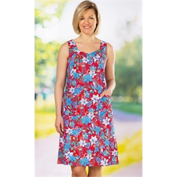 Robe fleurie Rouge - taille L